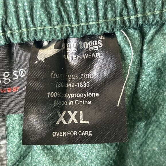 Frogg Toggs Rain Suit Pants Mens XXL  Green Waterproof Outerwear Zippered Ankles - Picture 6 of 13